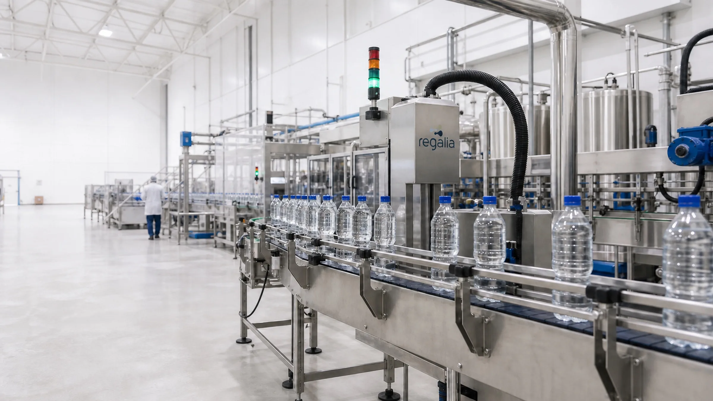 Linha de envase com equipamento Regalia instalado